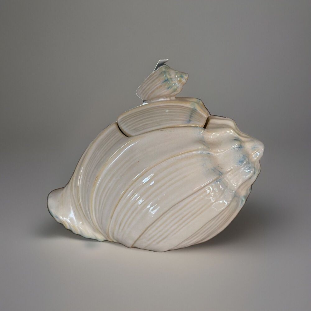 Adorable Conch Shell Seashell Cookie Jar Home Studio Shoreline Collection Beach